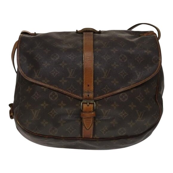 LOUIS VUITTON Monogram Saumur 35 Shoulder Bag M42254 LV Auth 108141 - Picture 1 of 15